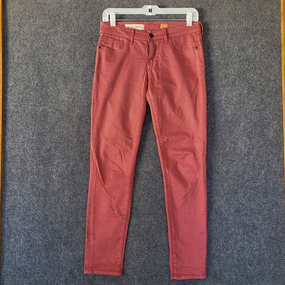 Anthropologie Pilcro and the Letterpress 26 Stet Pink Slim Ankle Pants